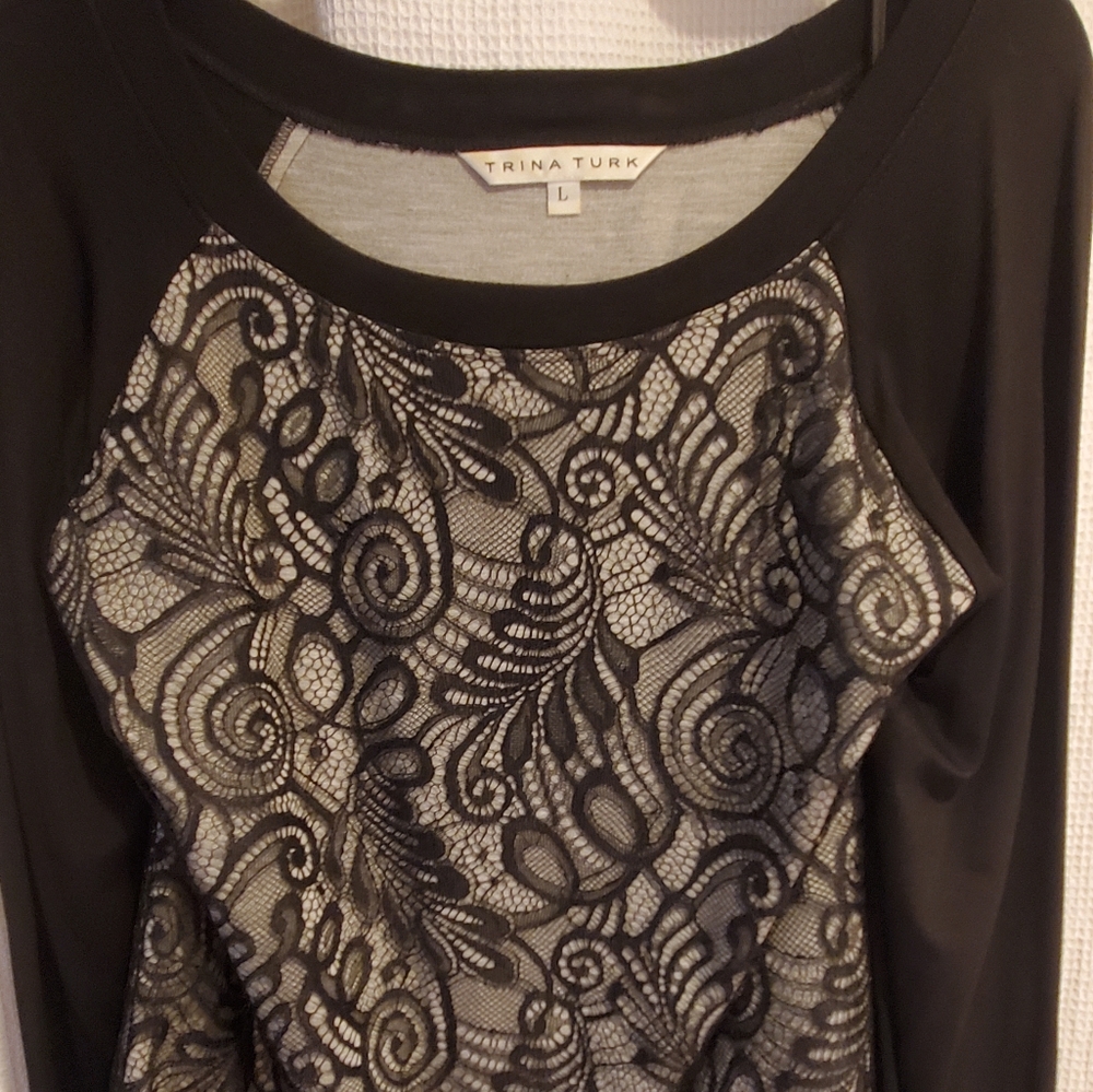 Trina Turk Lace Overlay Blouse NW/OT